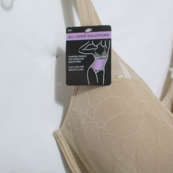 NWT Bali Ultra Light Body Briefer Shaper 38DD Firm Control Nude Lace 6552 ($62) - Picture 10 of 12